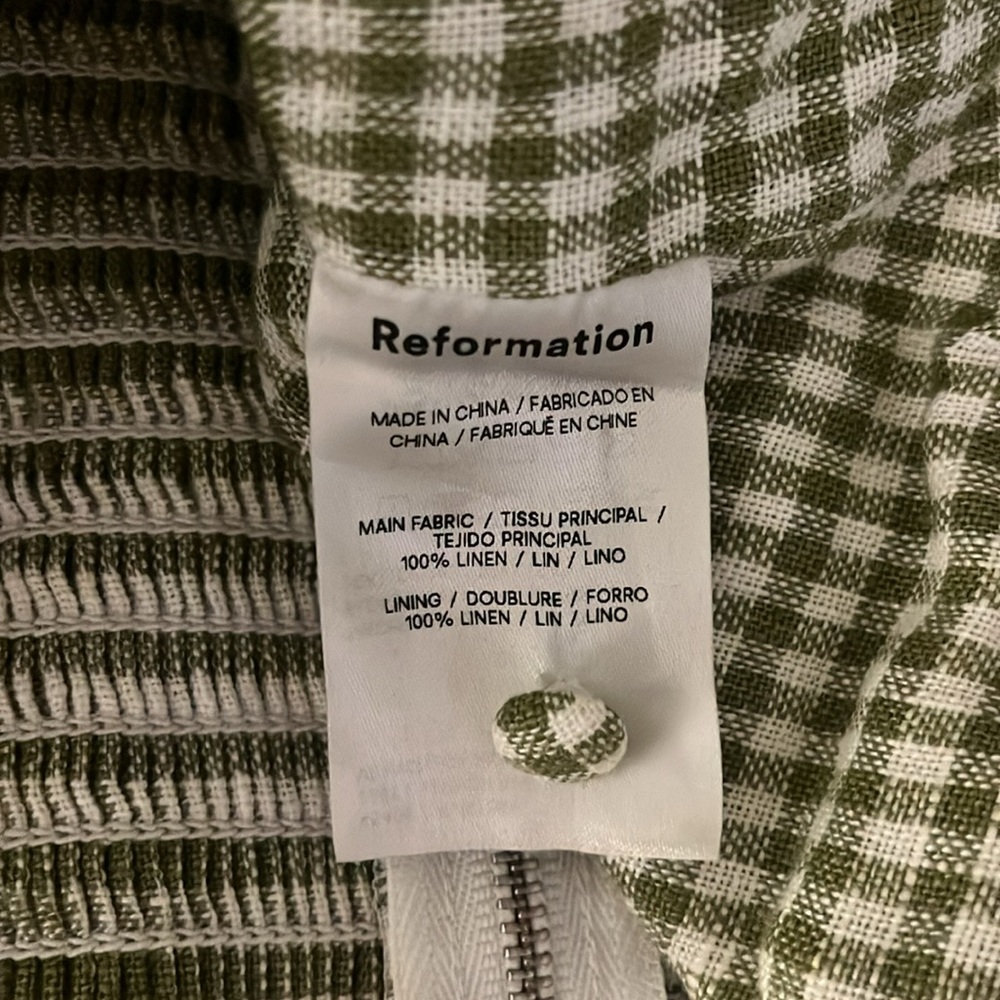 Reformation Cora Linen Gingham Top - Picture 9 of 10